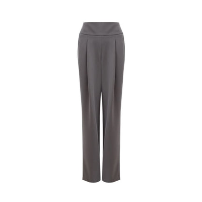 Lardini Chic Gray Wool Trousers for Sophisticated Style Lardini