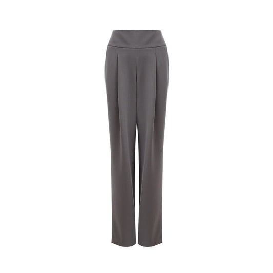 Lardini Chic Gray Wool Trousers for Sophisticated Style Lardini