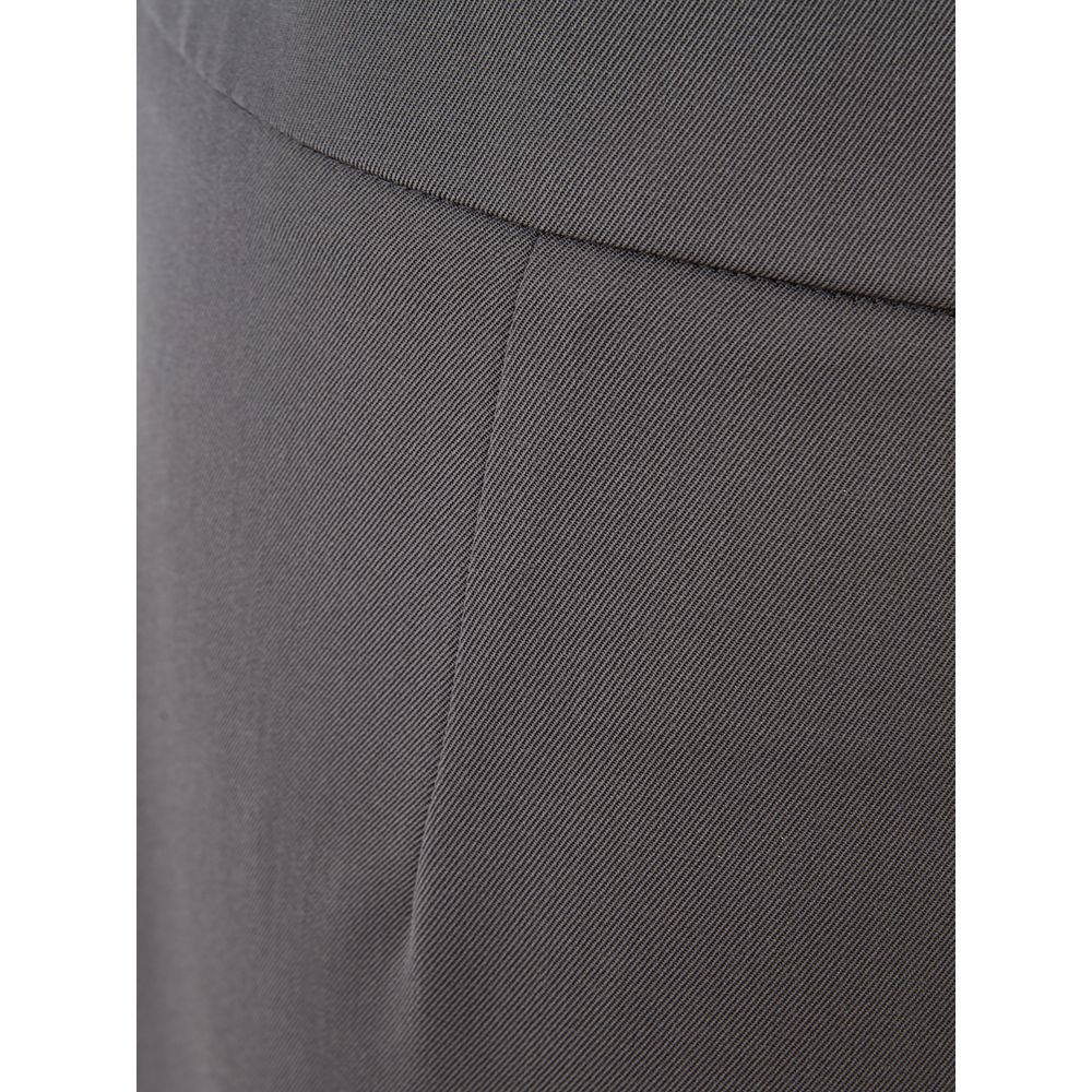 Lardini Chic Gray Wool Trousers for Sophisticated Style Lardini