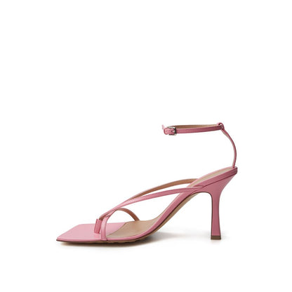 Bottega Veneta Elegant Pink Leather Sandals for Sophisticated Style Bottega Veneta