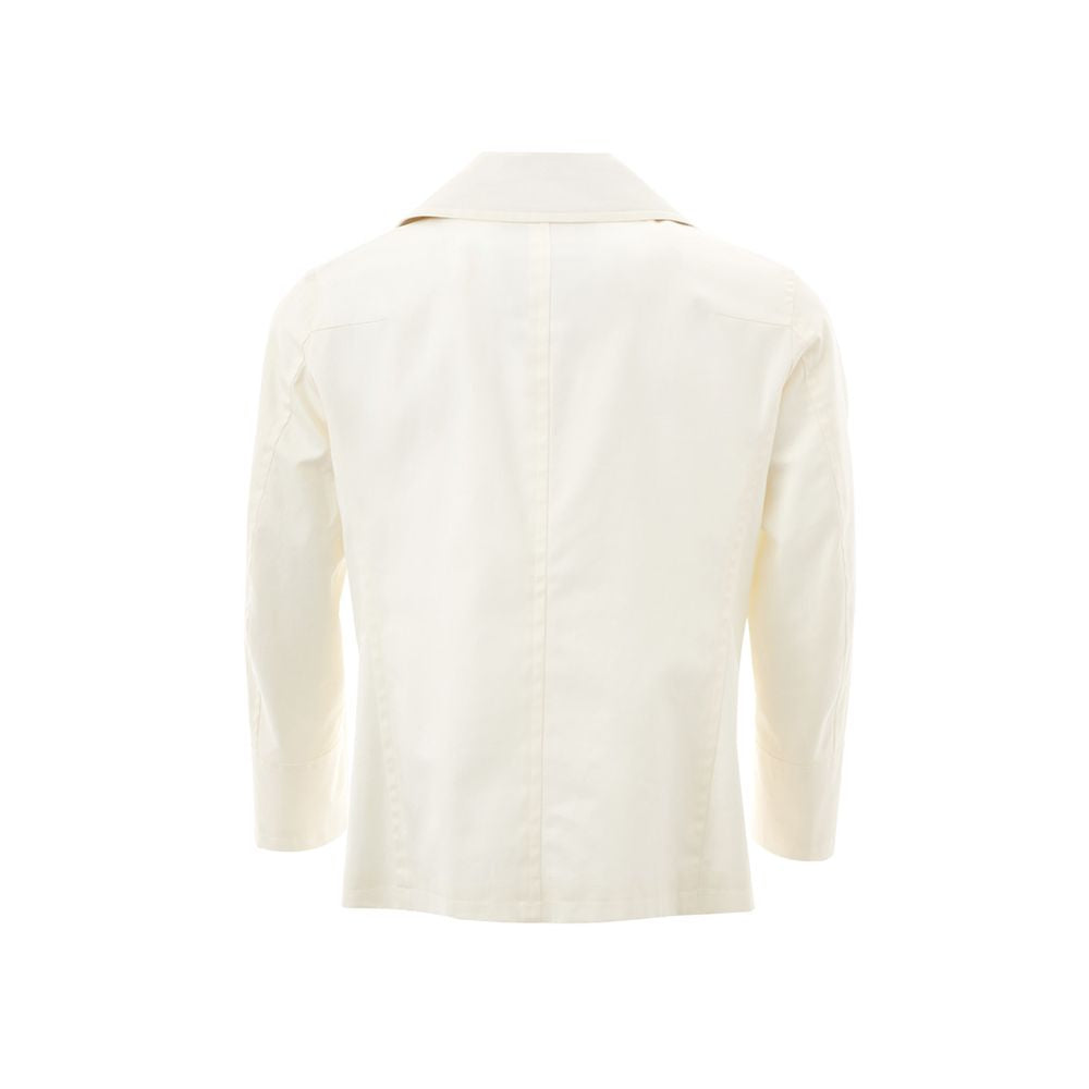 Sealup Elegant White Cotton Jacket for Men Sealup