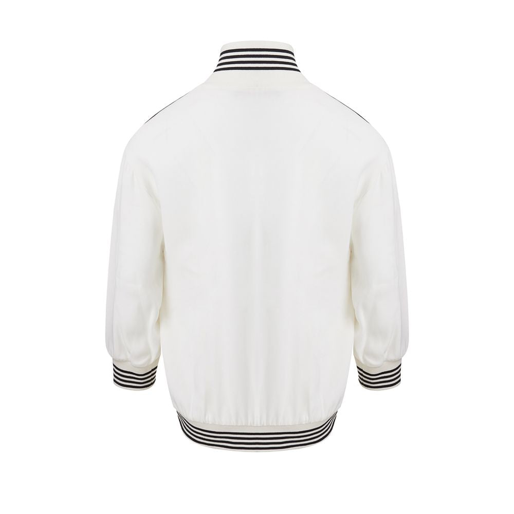 Dolce & Gabbana Elegant Cotton Knit White Sweater Dolce & Gabbana