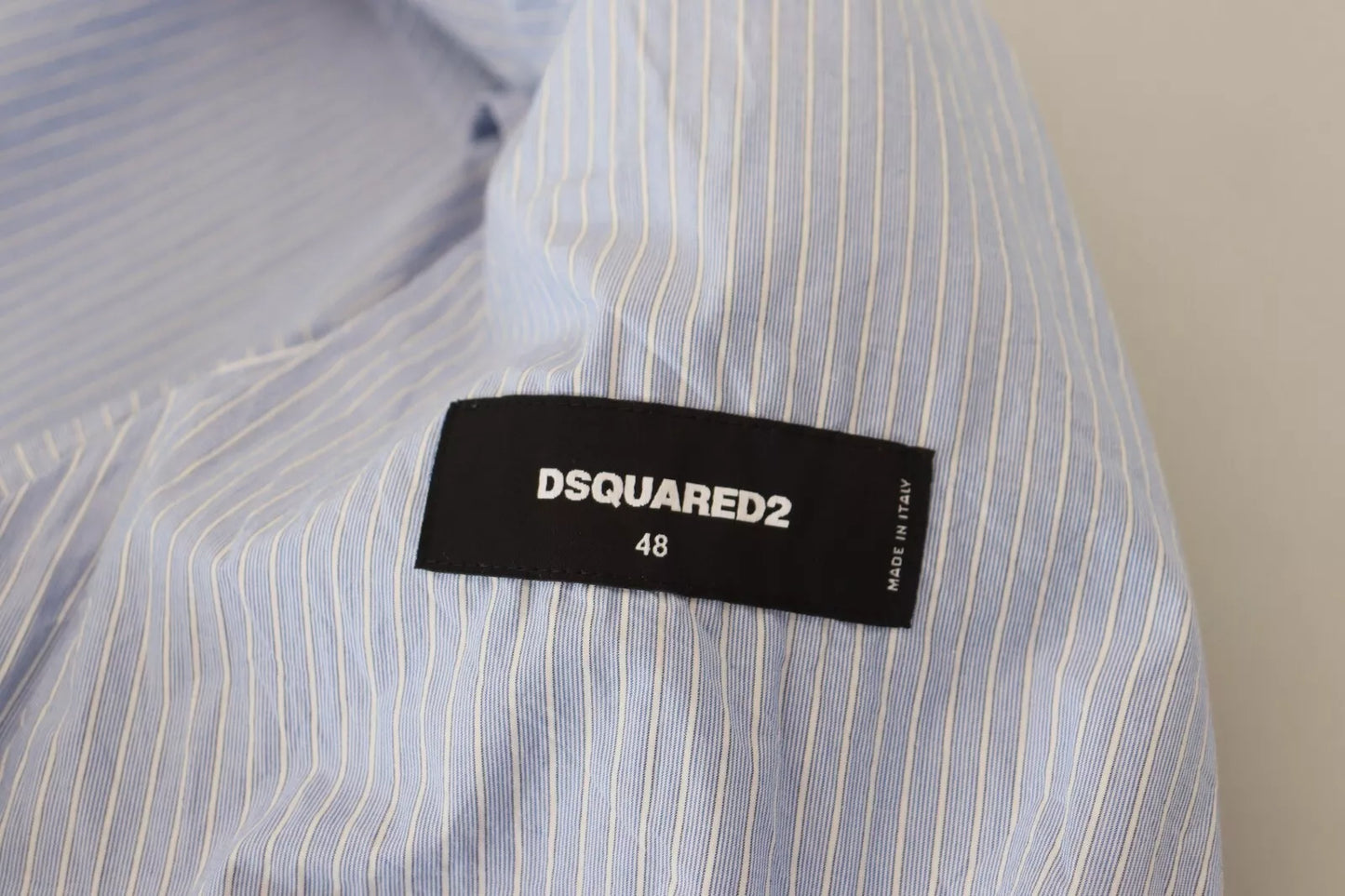 Dsquared² Blue Striped Single Breasted Formal Coat Blazer Dsquared²