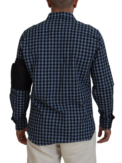 Dsquared² Multicolor Black Arm Plaid Men Long Sleeves Shirt Dsquared²