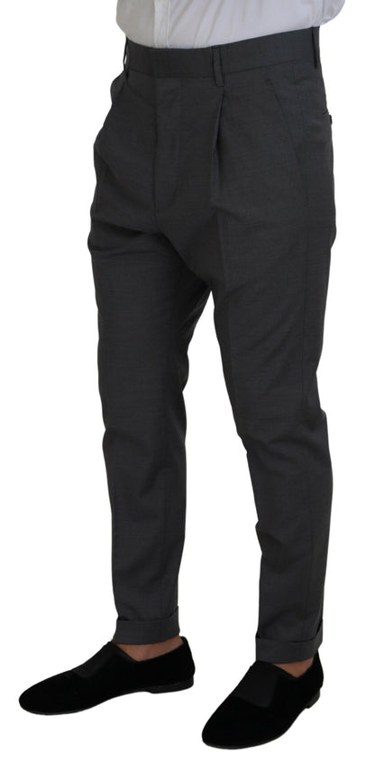 Dsquared² Gray Wool Single Breasted 2 Piece CIPRO Suit Dsquared²