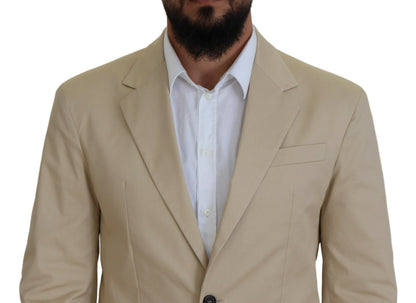 Dsquared² Beige Cotton Single Breasted 2 Piece CIPRO Suit Dsquared²