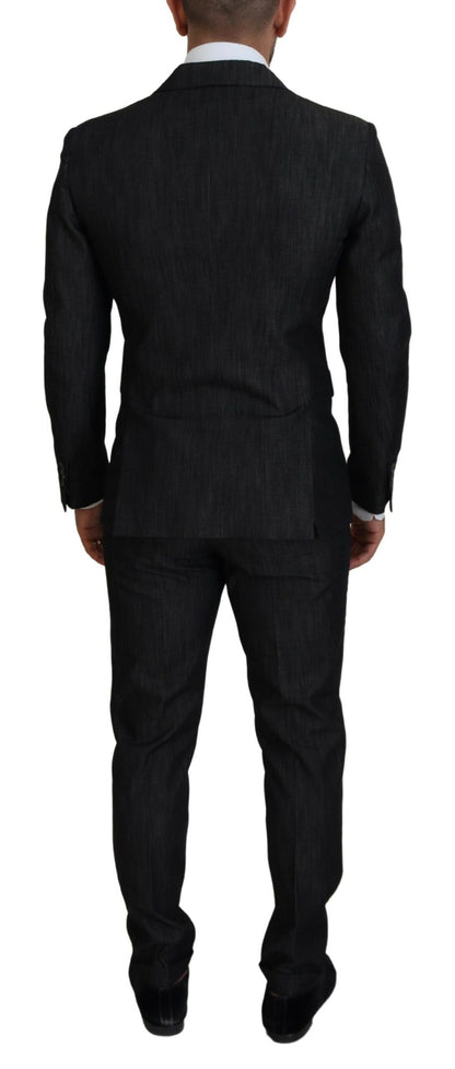 Dsquared² Black Cotton Single Breasted 2 Piece MIAMI Suit Dsquared²