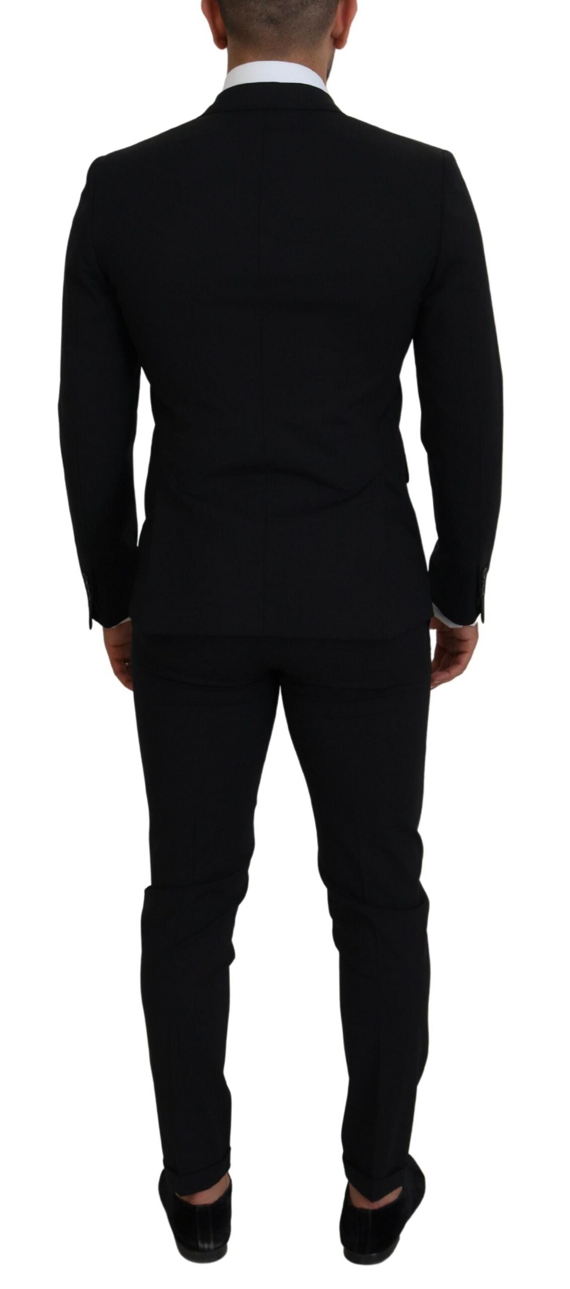 Dsquared² Black Wool Single Breasted 2 Piece LONDON Suit Dsquared²