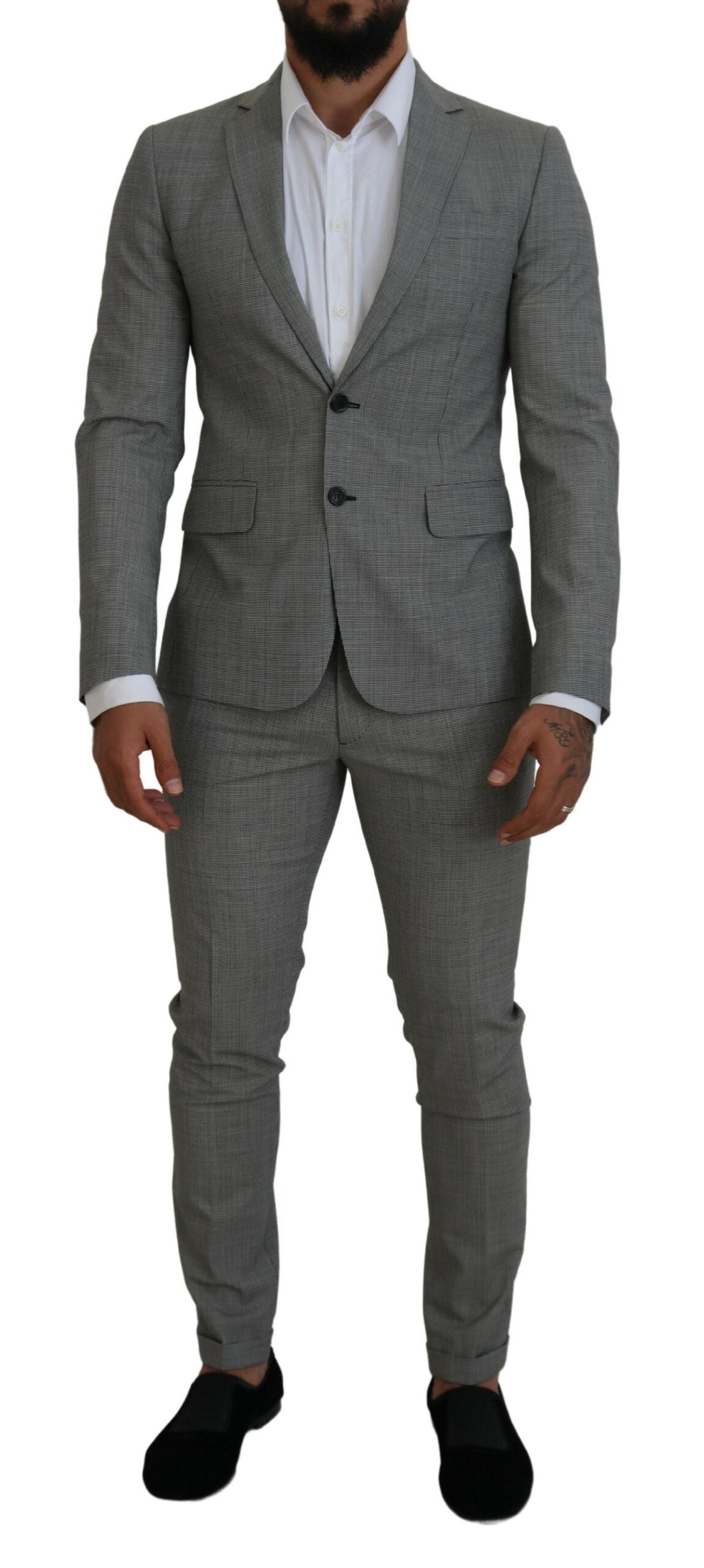 Dsquared² Gray Wool Single Breasted 2 Piece PARIS Suit Dsquared²