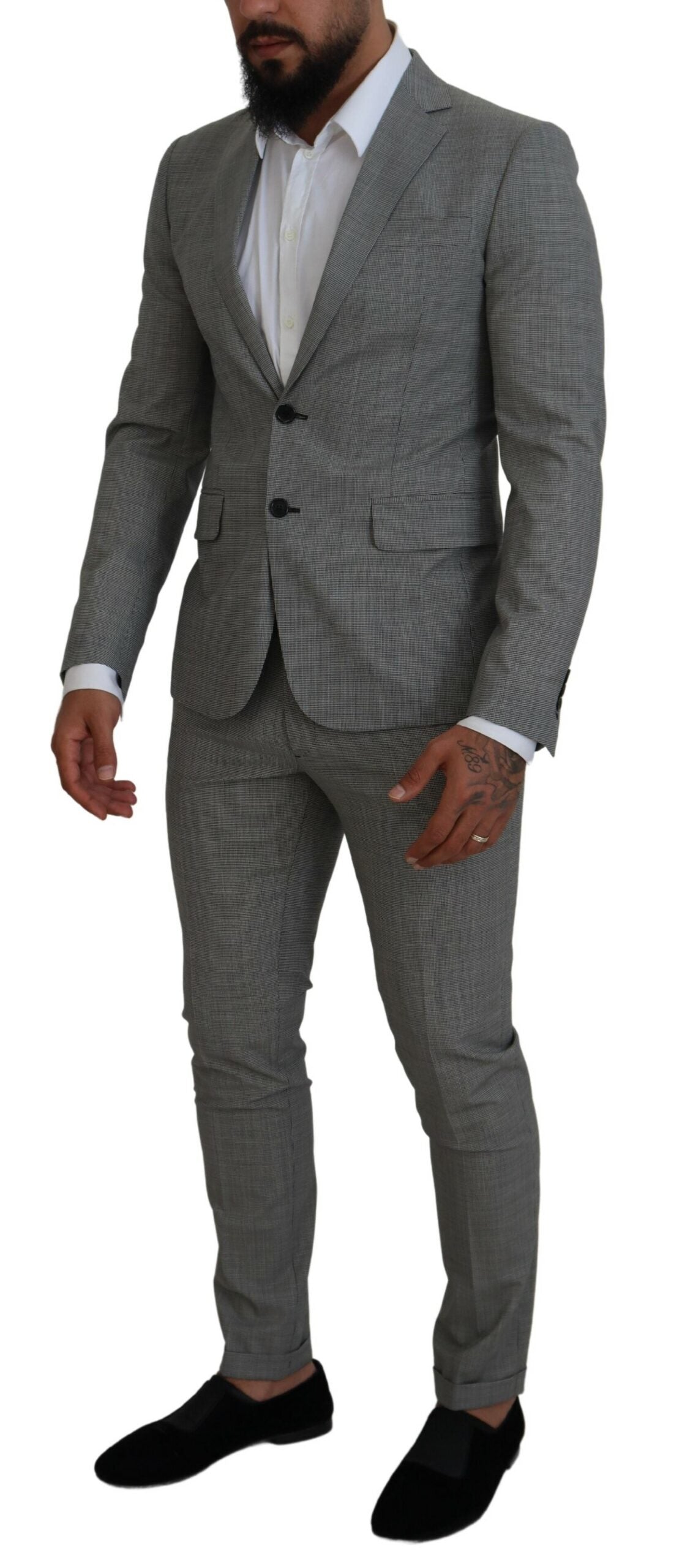 Dsquared² Gray Wool Single Breasted 2 Piece PARIS Suit Dsquared²