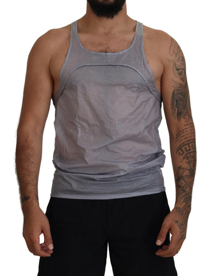 Dsquared² Light Gray Cotton Sleeveless Tank Men Top T-shirt Dsquared²