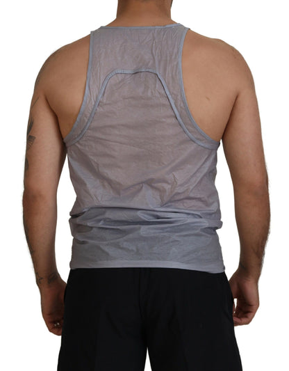 Dsquared² Light Gray Cotton Sleeveless Tank Men Top T-shirt Dsquared²