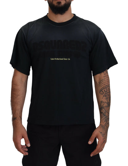 Dsquared² Black Cotton Short Sleeves Crewneck T-shirt Dsquared²