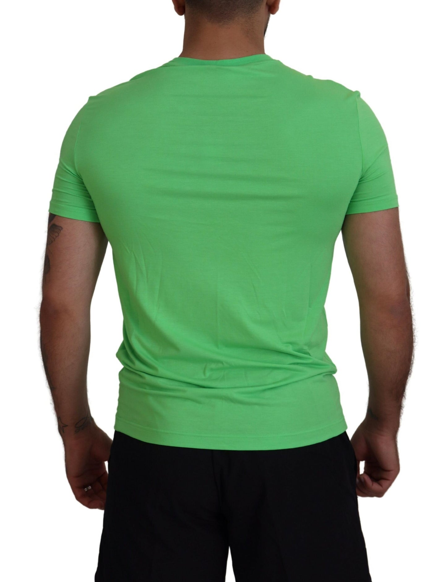 Dsquared² Green Modal Short Sleeves Crewneck T-shirt Dsquared²