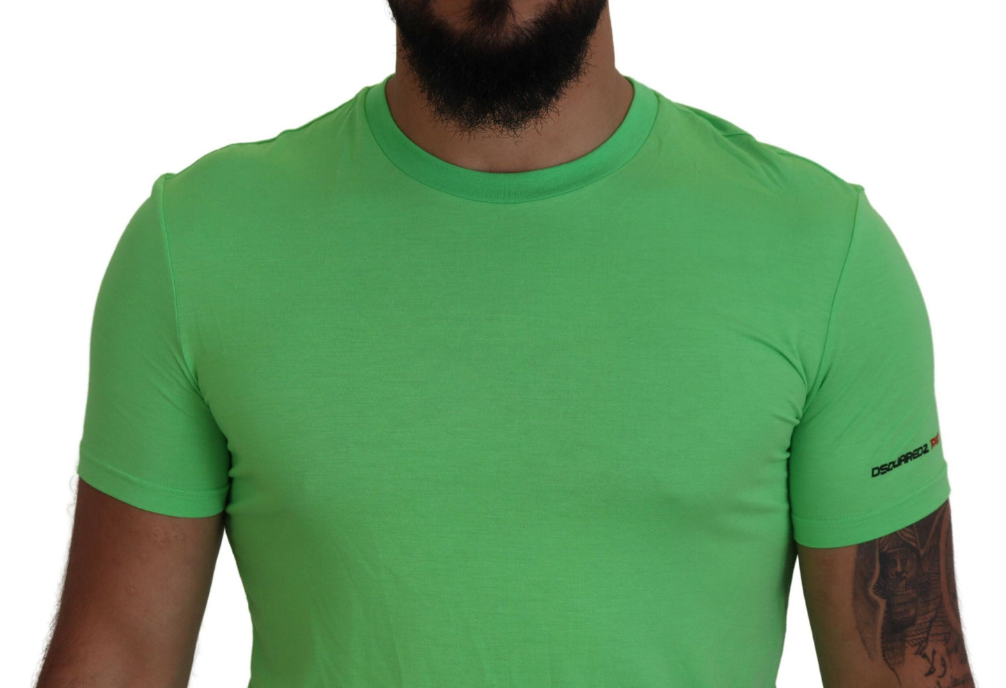 Dsquared² Green Modal Short Sleeves Crewneck T-shirt Dsquared²