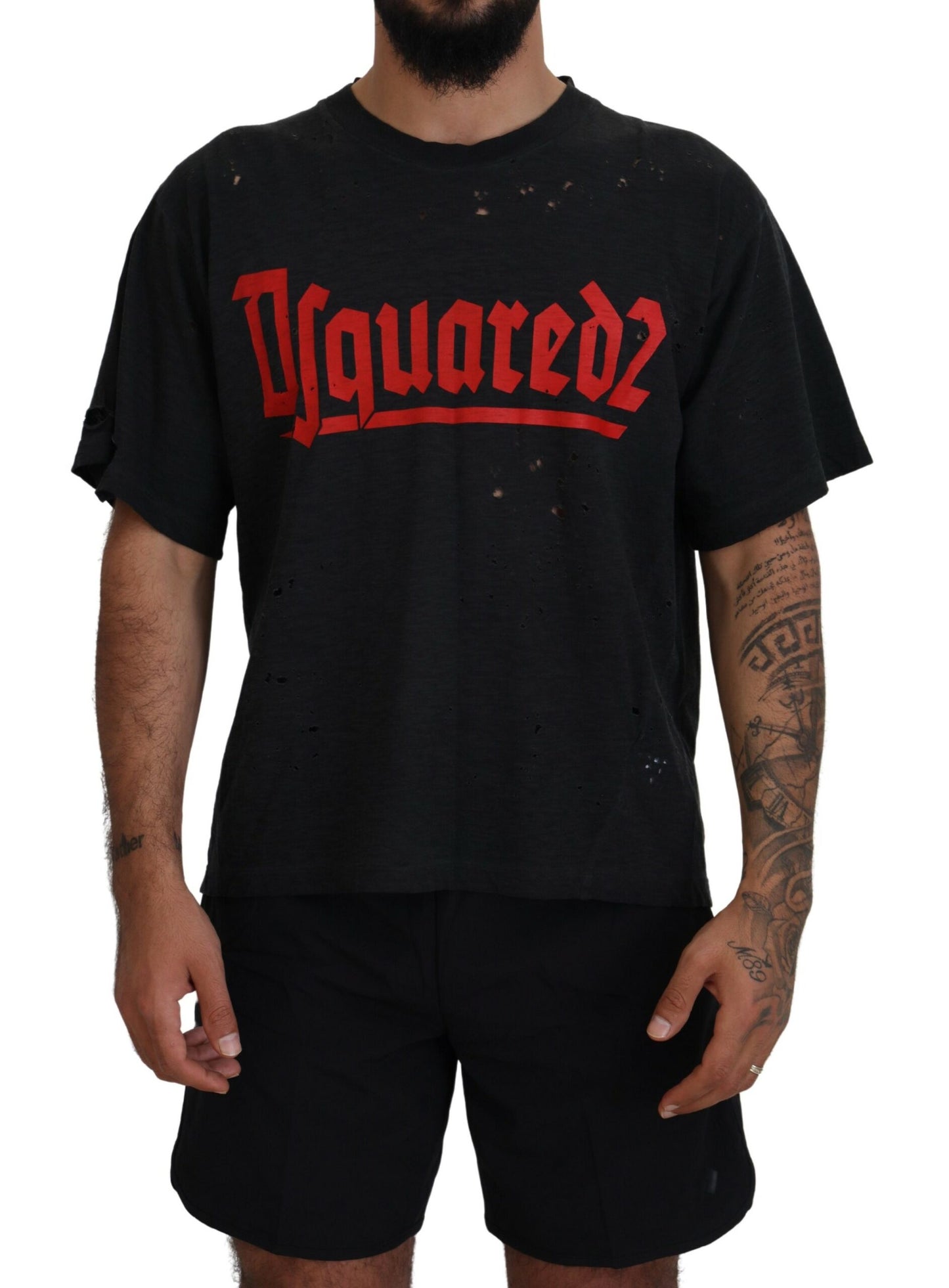 Dsquared² Black Cotton Short Sleeves Crewneck T-shirt Dsquared²