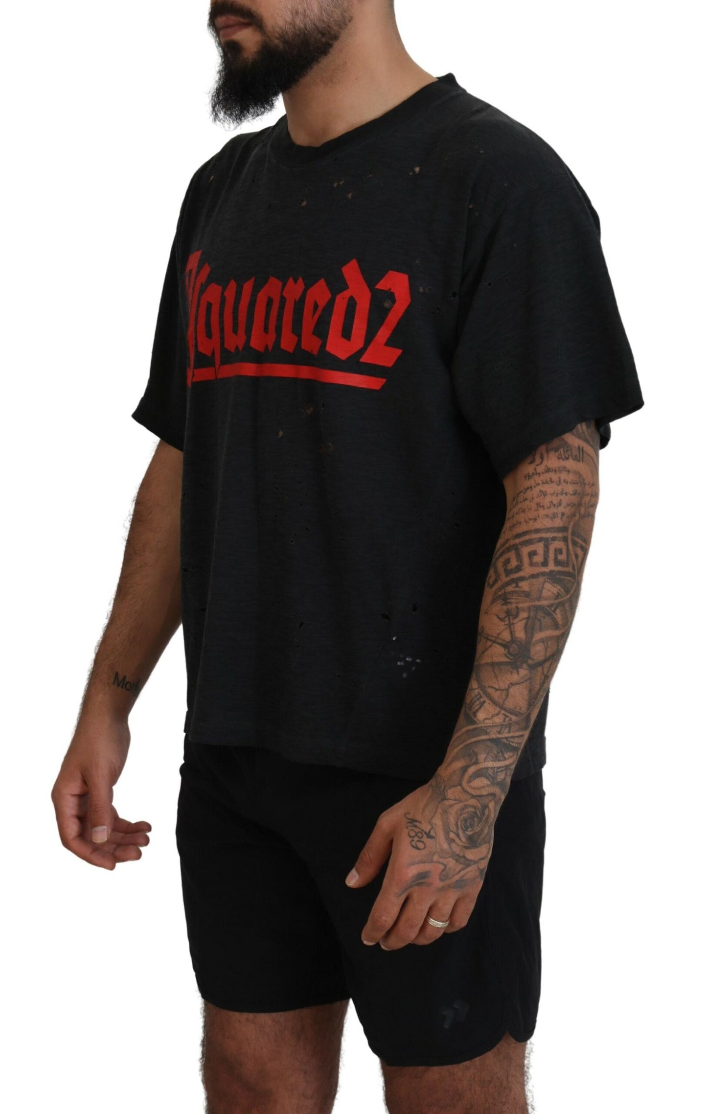 Dsquared² Black Cotton Short Sleeves Crewneck T-shirt Dsquared²