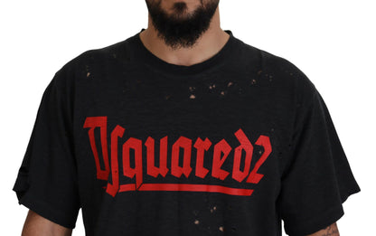 Dsquared² Black Cotton Short Sleeves Crewneck T-shirt Dsquared²