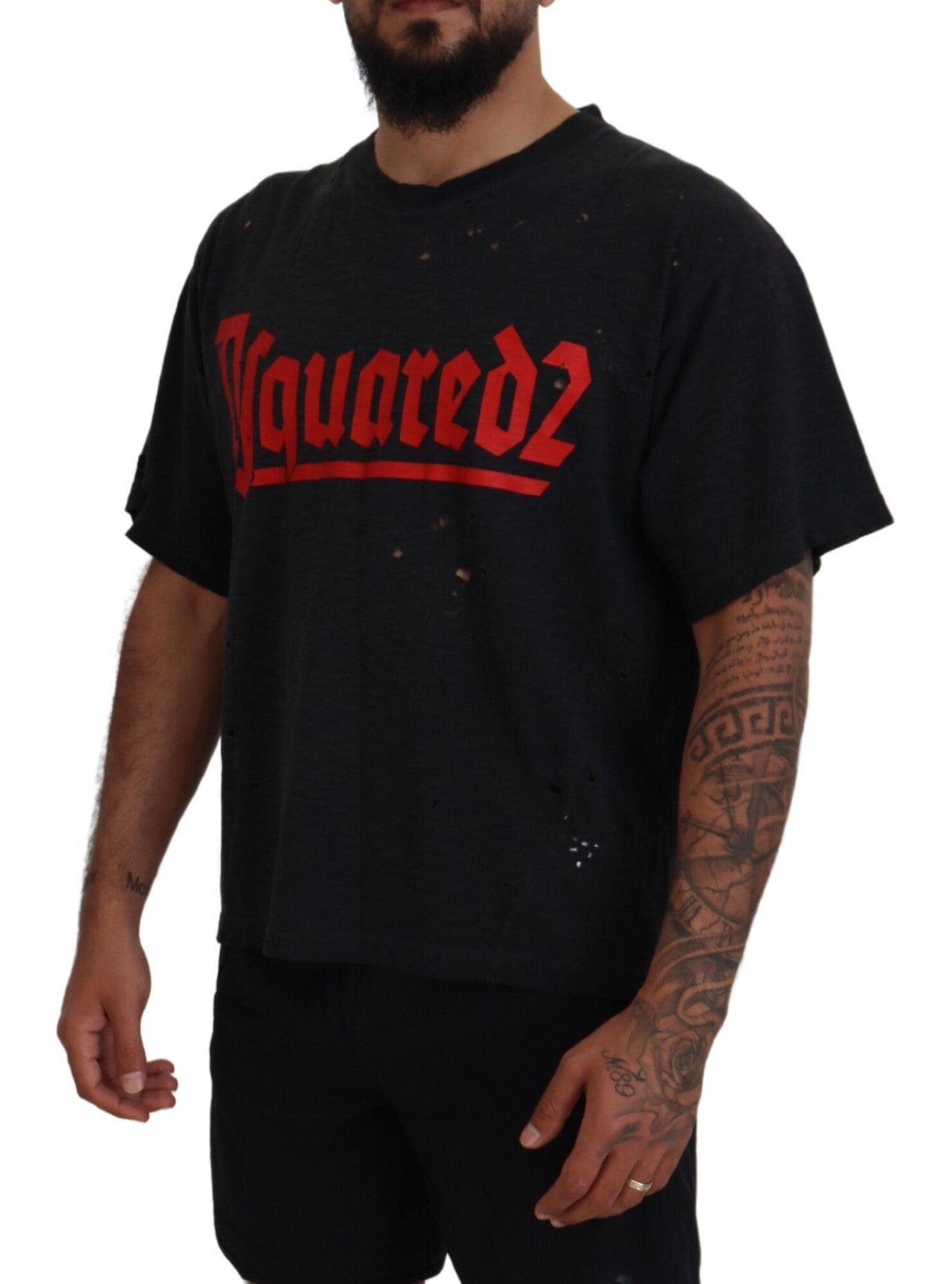 Dsquared² Black Cotton Short Sleeves Crewneck T-shirt Dsquared²