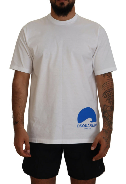 Dsquared² White Cotton Short Sleeves Crewneck T-shirt Dsquared²