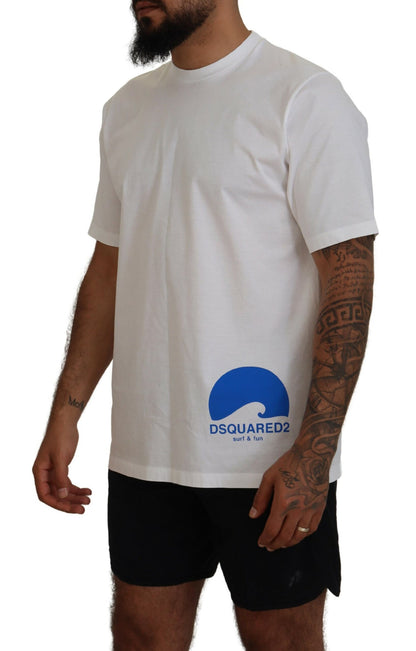 Dsquared² White Cotton Short Sleeves Crewneck T-shirt Dsquared²