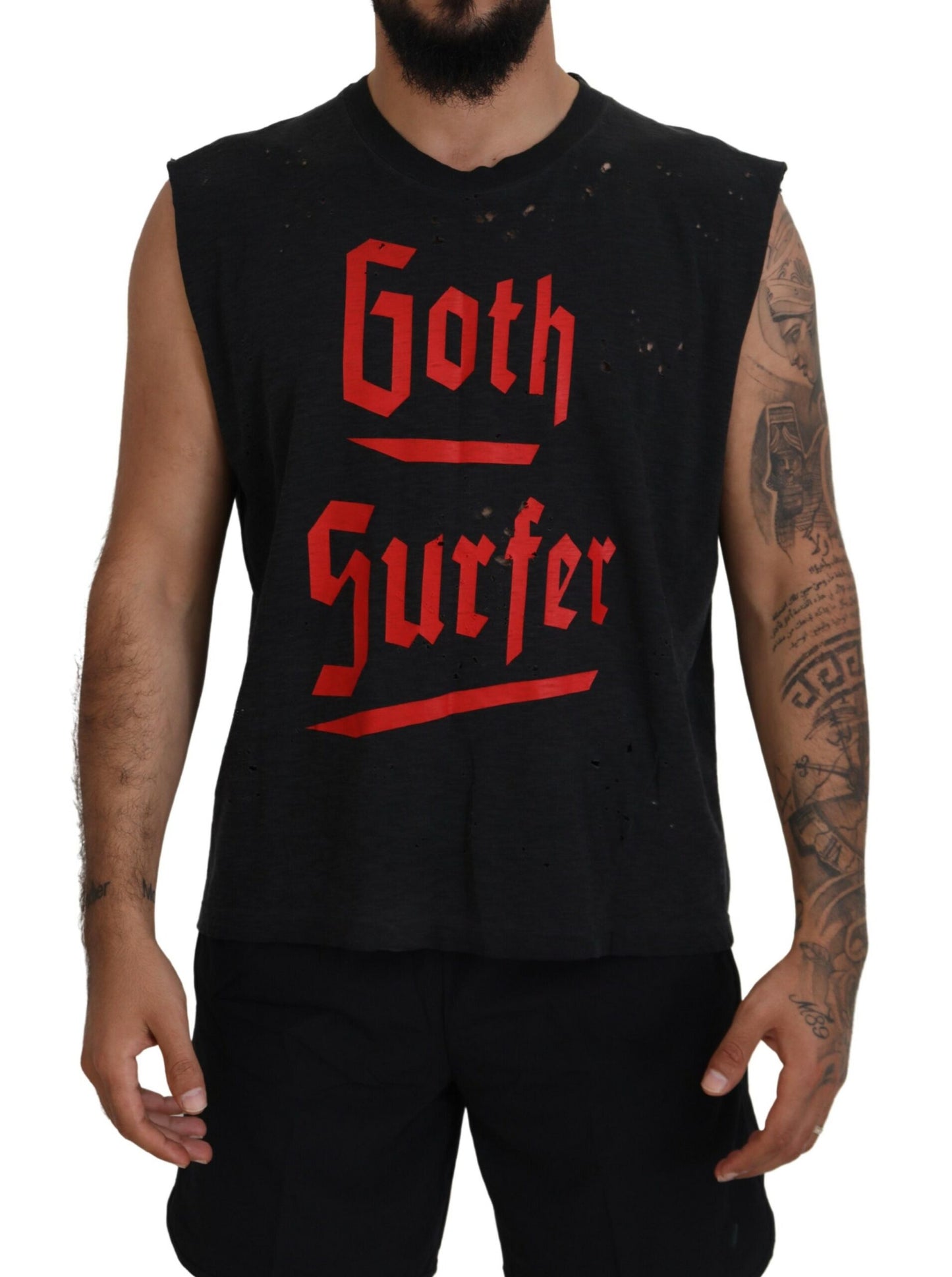 Dsquared² Black Cotton Sleeveless Crewneck Tank T-shirt Dsquared²