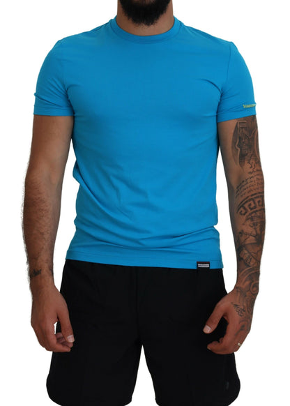 Dsquared² Blue Modal Short Sleeves Crewneck T-shirt Dsquared²