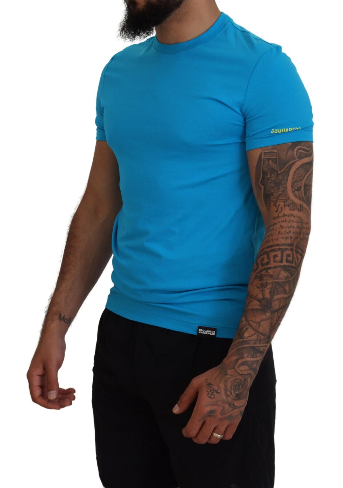 Dsquared² Blue Modal Short Sleeves Crewneck T-shirt Dsquared²