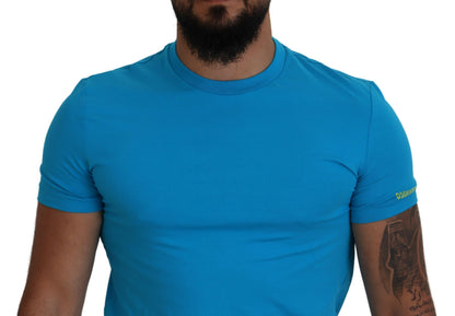 Dsquared² Blue Modal Short Sleeves Crewneck T-shirt Dsquared²