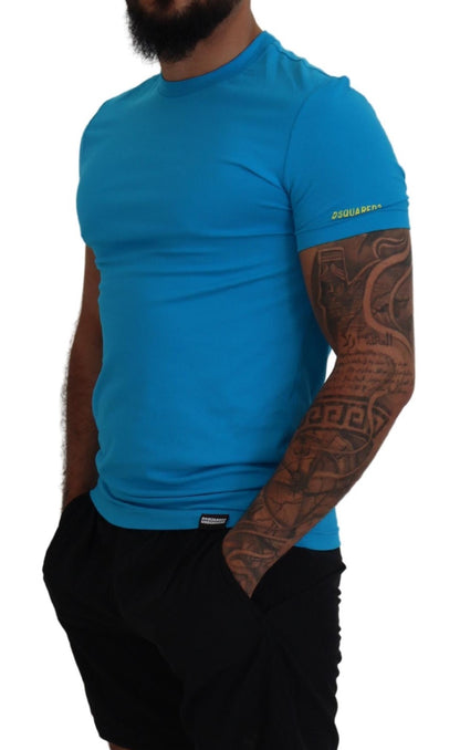 Dsquared² Blue Modal Short Sleeves Crewneck T-shirt Dsquared²