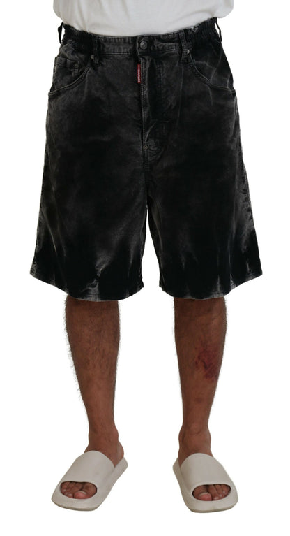 Dsquared² Gray Cotton Corduroy Bermuda Shorts Dsquared²