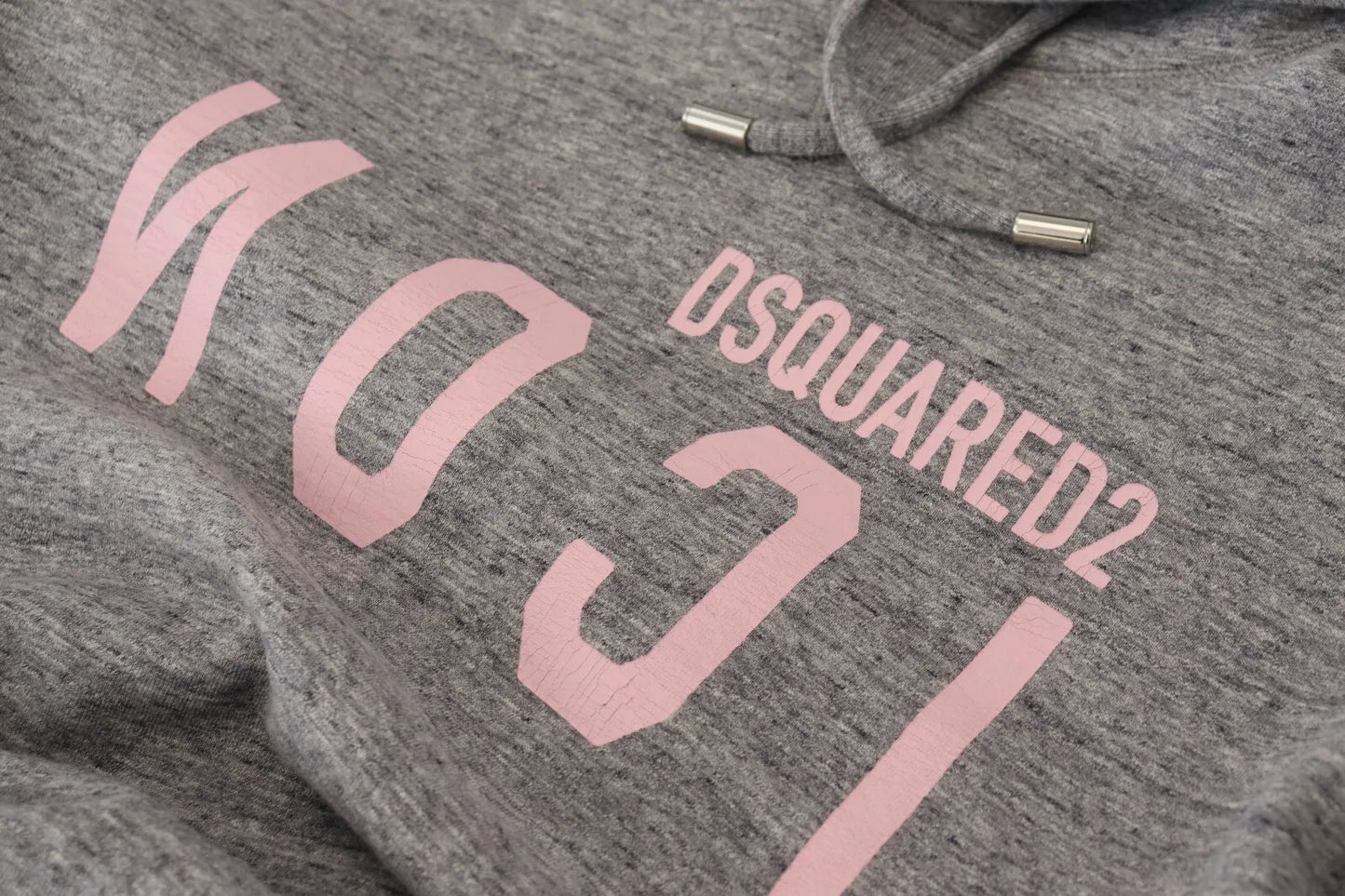 Dsquared² Gray Cotton Hooded Printed Men Pullover Sweater Dsquared²