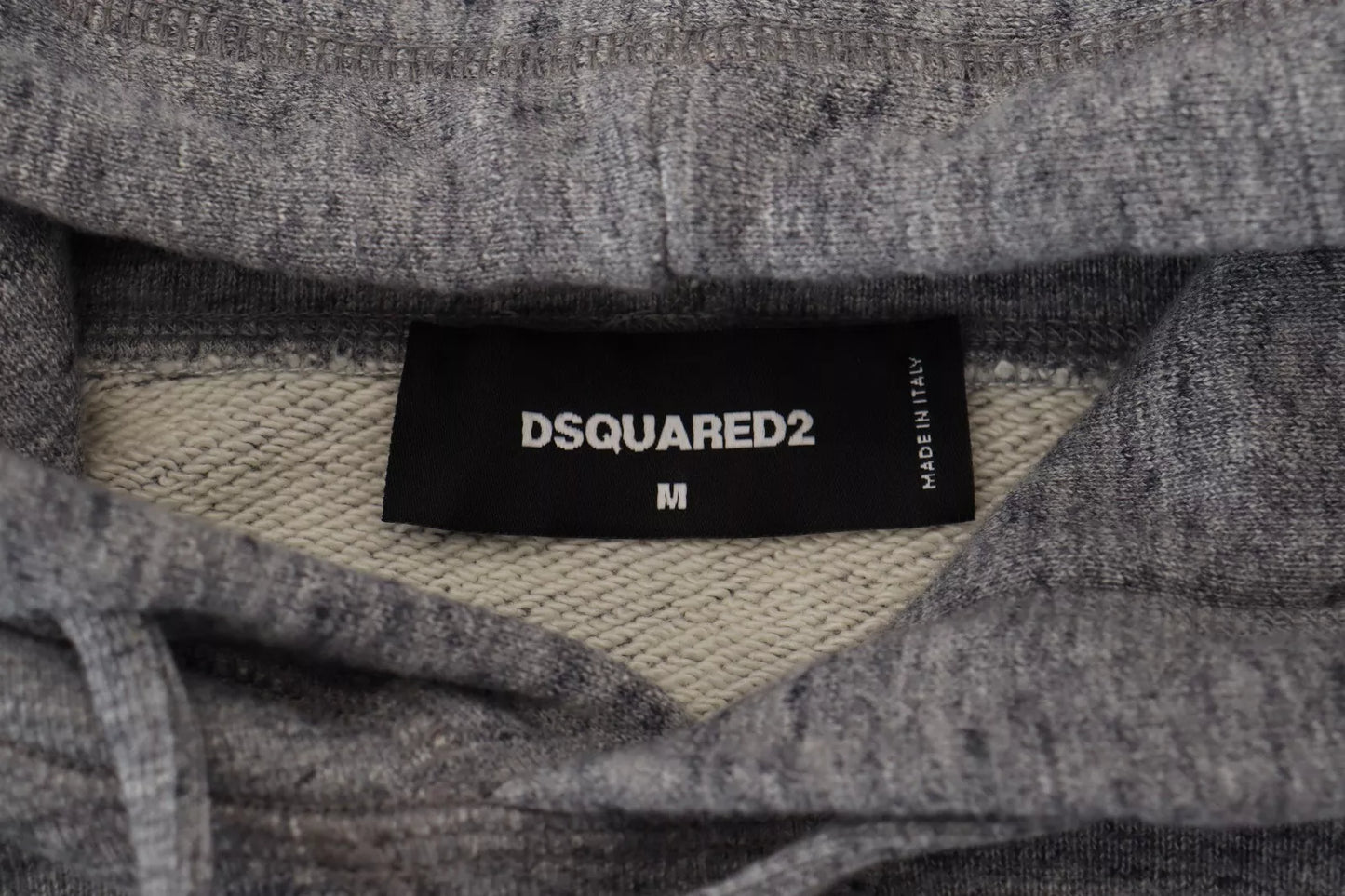 Dsquared² Gray Cotton Hooded Logo Print Men Pullover Sweater Dsquared²