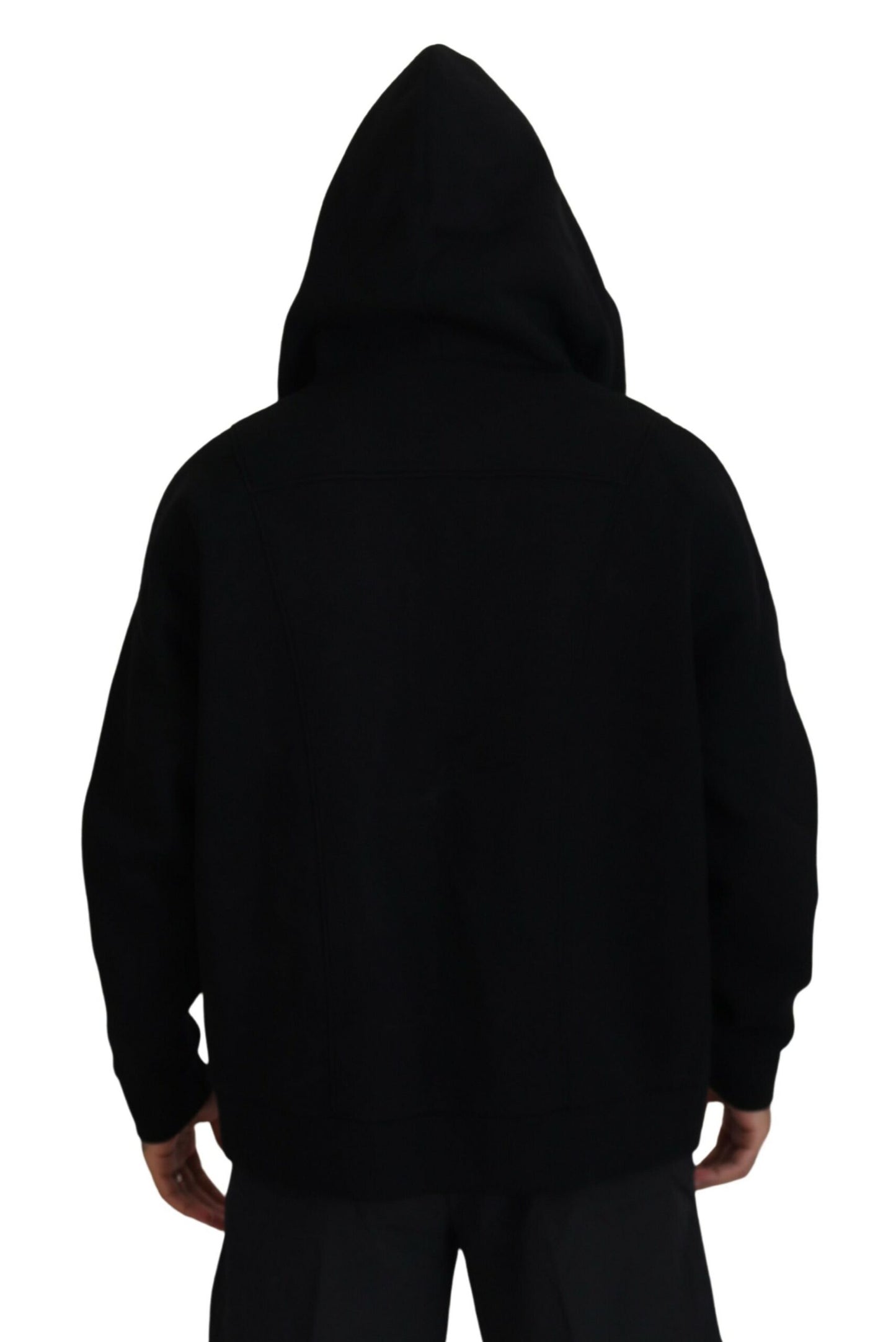 Dsquared² Black Hooded Printed Sleeves Double Zip Sweater Dsquared²