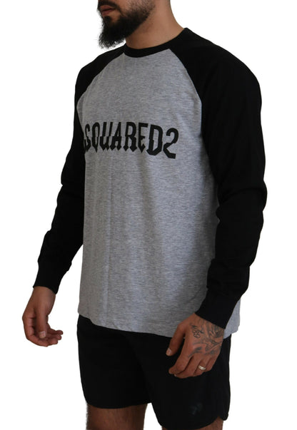 Dsquared² Two Tone Printed Long Sleeves Crew Neck T-shirt Dsquared²