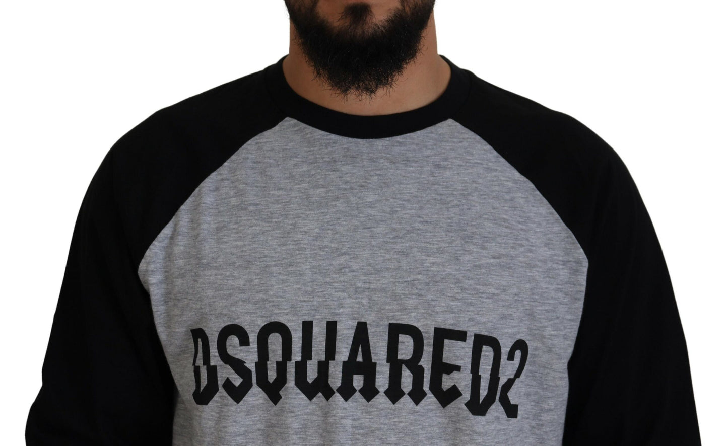 Dsquared² Two Tone Printed Long Sleeves Crew Neck T-shirt Dsquared²