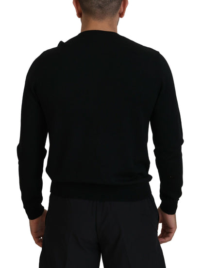 Dsquared² Black Logo Print Long Sleeves Men Pullover Sweater Dsquared²