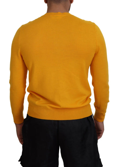 Dsquared² Orange Wool Long Sleeves Men Pullover Sweater Dsquared²