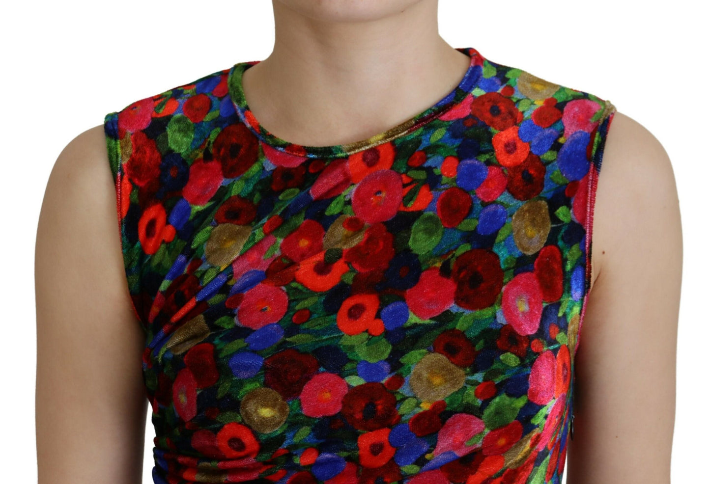 Dsquared² Multicolor Floral Bodycon Ruched Maxi Dress Dsquared²