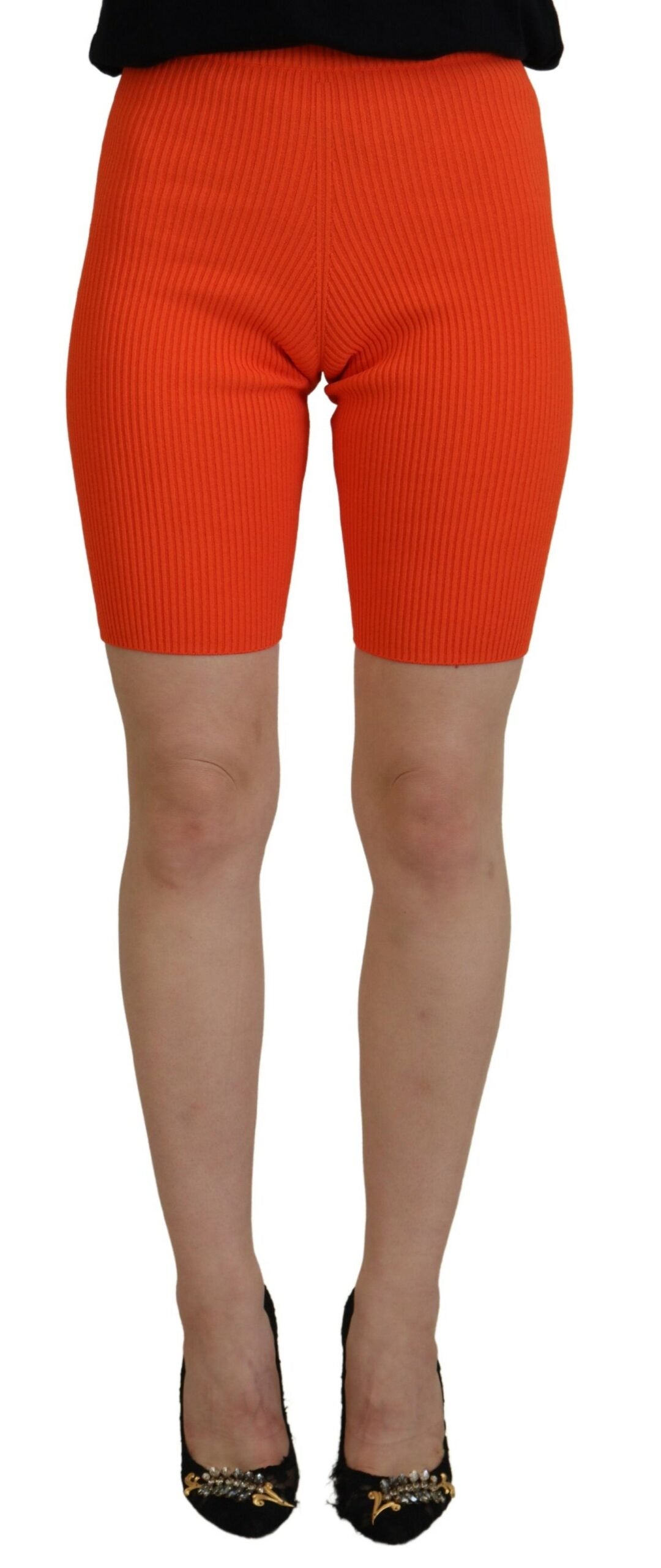 Dsquared² Orange Viscose Mid Waist Slim Fit Bermuda Shorts Dsquared²