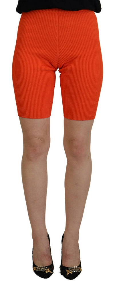 Dsquared² Orange Viscose Mid Waist Slim Fit Bermuda Shorts Dsquared²