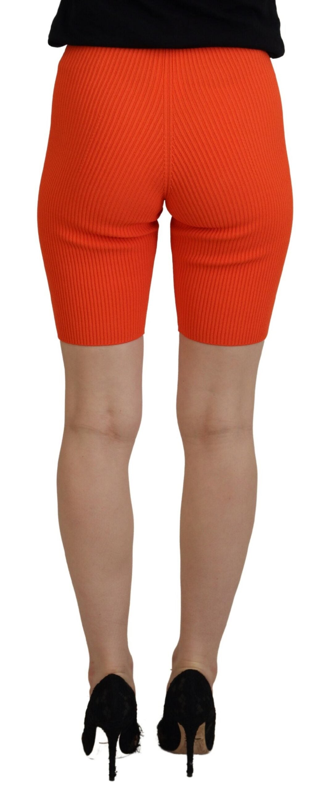 Dsquared² Orange Viscose Mid Waist Slim Fit Bermuda Shorts Dsquared²