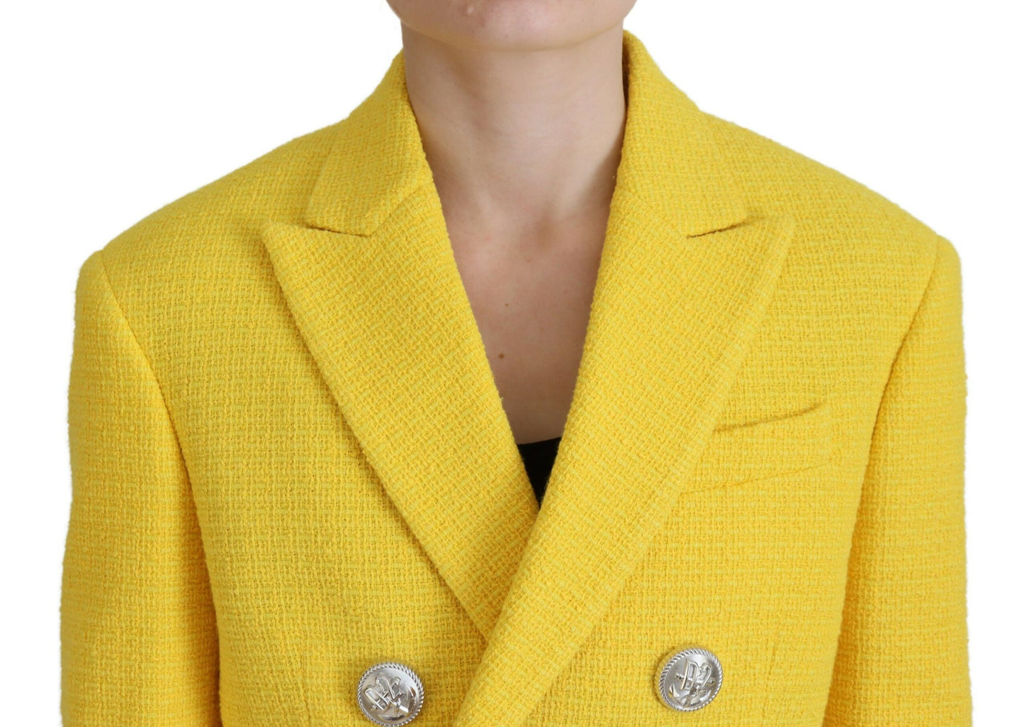 Dsquared² Yellow Double Breasted Mini Suit Blazer Skirt Set Dsquared²