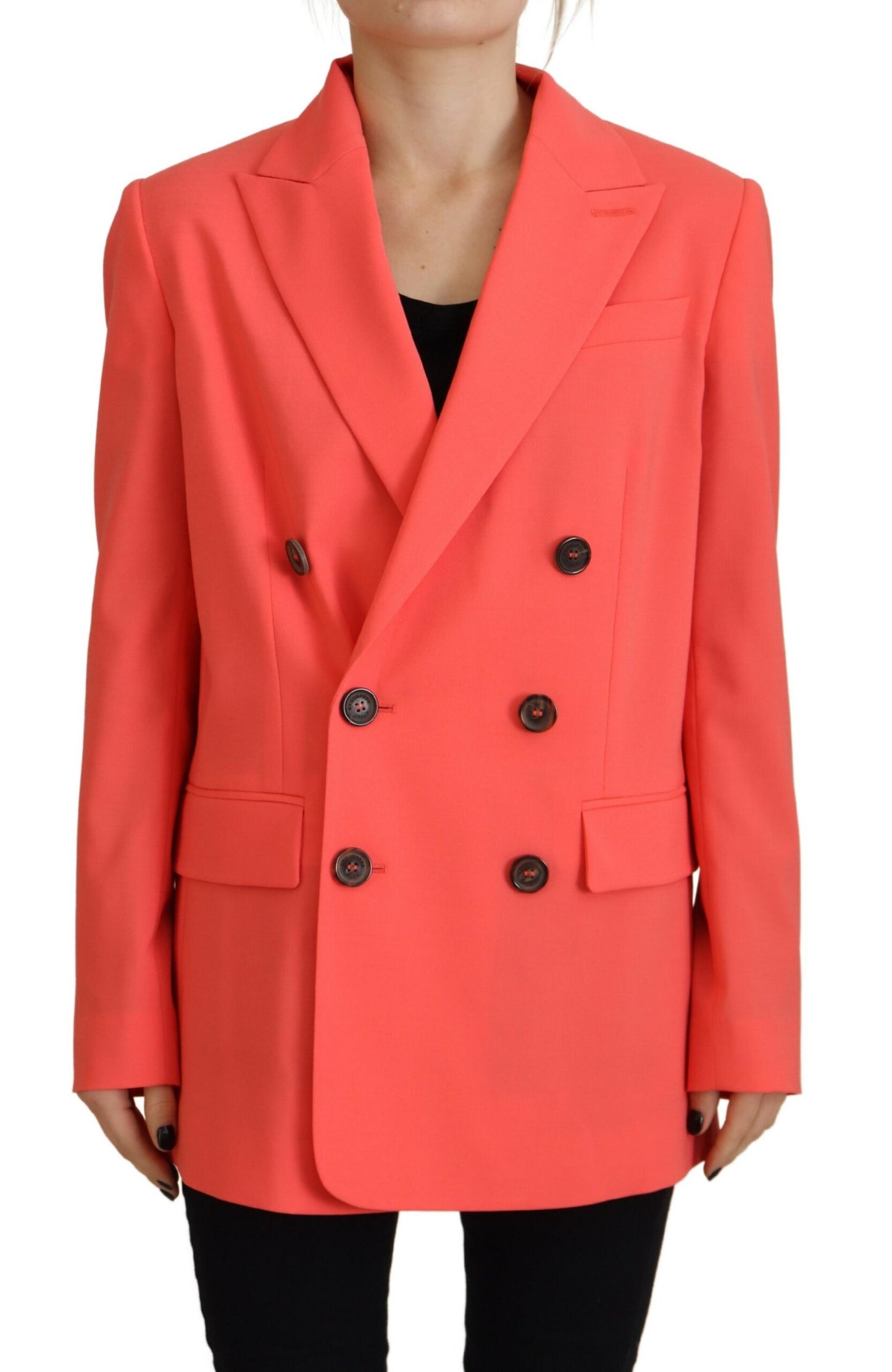 Dsquared² Pink Double Breasted Coat Blazer Jacket Dsquared²