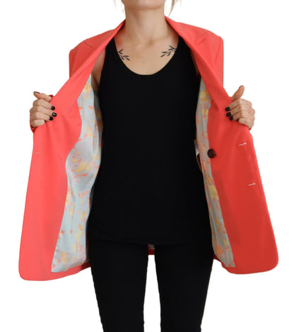 Dsquared² Pink Double Breasted Coat Blazer Jacket Dsquared²