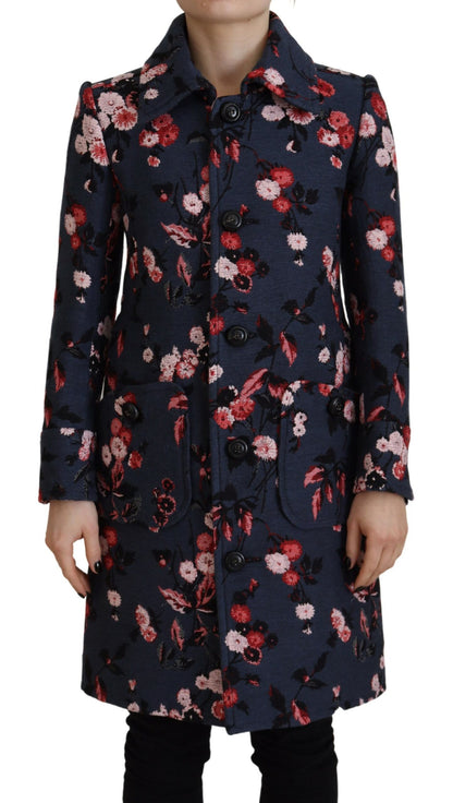 Dsquared² Multicolor Printed Women Long Coat Blazer Jacket Dsquared²