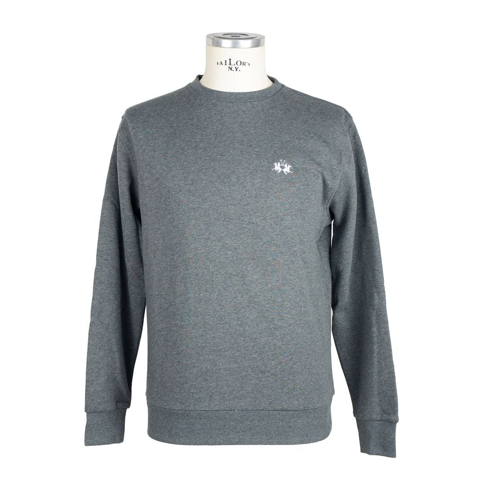 La Martina Elegant Crewneck Logo Sweatshirt La Martina