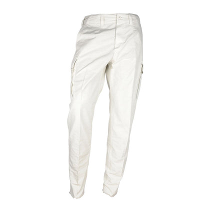 Don The Fuller Chic White Cotton Trousers for Men Don The Fuller