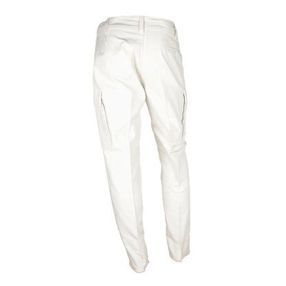 Don The Fuller Chic White Cotton Trousers for Men Don The Fuller