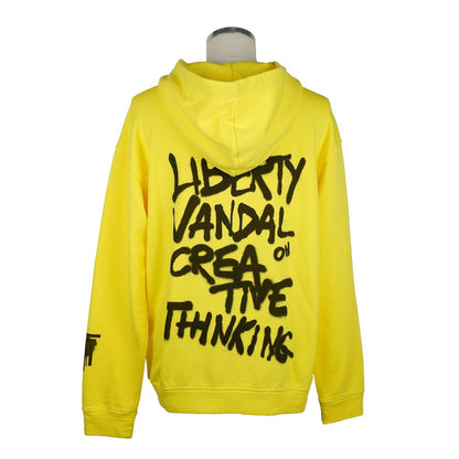 Diego Venturino Elevate Your Style: Sunshine Yellow Cotton Hoodie Diego Venturino